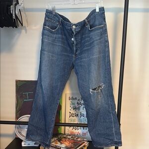 Citizens of Humanity Blue Cropped Jeans